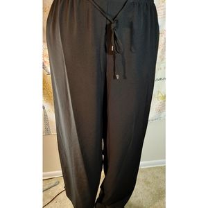 Ashley Stewart Black Drape Pants w/ Pockets
